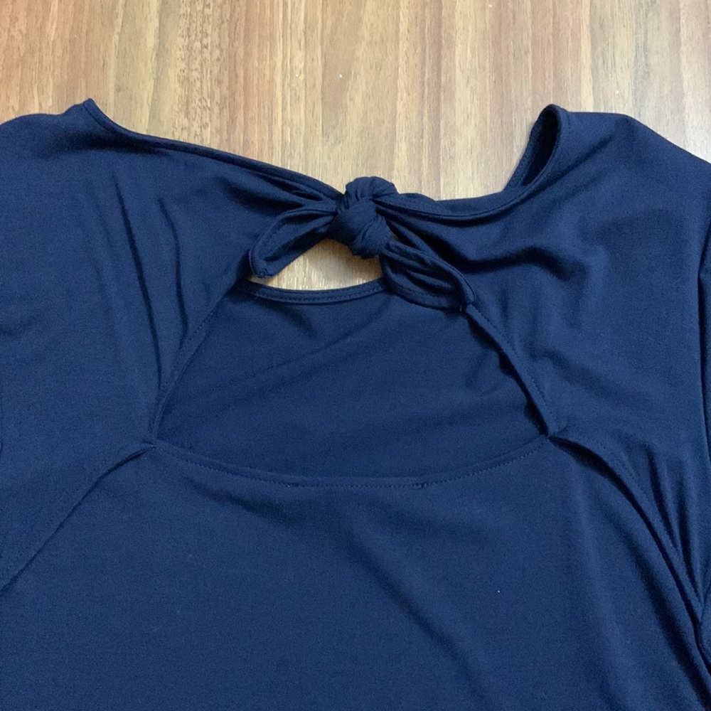LOFT EUC Navy T-shirt Dress - Picture 4 of 5